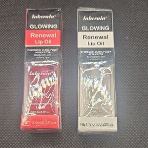 Glowing Renewal Lip Oil Set - Red and Clear